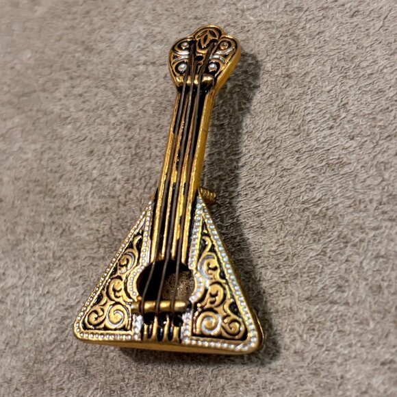 Vintage Lute Mandolin Pin 1960s Made in Spain - Picture 4 of 4